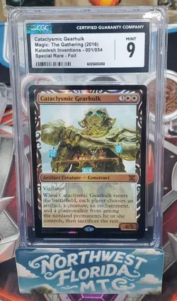 MTG - CGC Mint 9 - Kaladesh Inventions - Cataclysmic Gearhulk (Foil) Masterpiece - Image 1