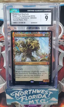 MTG - CGC Mint 9 - Kaladesh Inventions - Verdurous Gearhulk (Foil) Masterpiece - Image 1