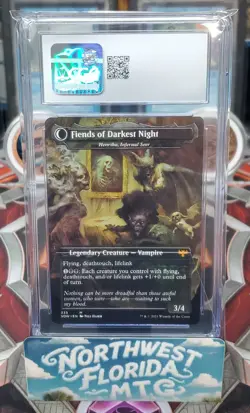 Graded MTG Card - CGC Gem Mint 10 - VOW - The Three Weird Sisters (Borderless) - Image 2