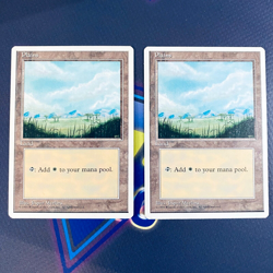 Magic the Gathering MTG 4th Edition Basic Land Plains x2 LP - Image 1