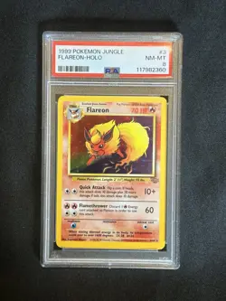 Flareon-Holo #3 1999 Pokemon Jungle PSA 8 - Image 1