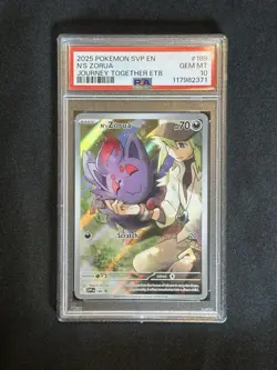 2025 POKEMON SVP EN-SV BLACK STAR PROMO #189 N'S ZORUA PSA 10 - Image 1