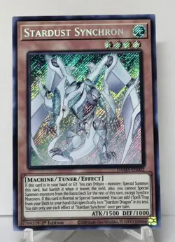 Stardust Synchron DAMA-EN002 Secret Rare 1st Edition Yugioh TCG NM/M - Image 1