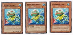 Yugioh- 3X Submarine Frog - Common - 1st Edition - CRMS-EN087 - Light Play - Image 1