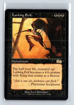 LURKING EVIL - MTG Magic the Gathering Card - Urza's Saga - Rare - Image 1