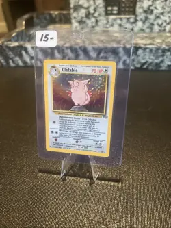 Pokemon TCG Clefable Jungle #36 Rare Holo Card MP Condition - Image 1