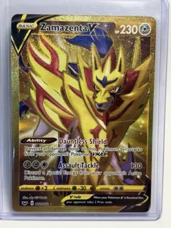 Zamazenta v 212/202 Sword & Shield Base Set Secret Rare Card NM-Mint Condition - Image 1