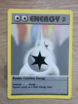 Pokemon Double Colorless Energy Card 124/130 Base Set 2 NM Condition WOTC - Image 1