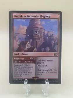 0285 Lindblum, Industrial Regency Final Fantasy MTG Card Rare FIN FFIX Land Town - Image 1