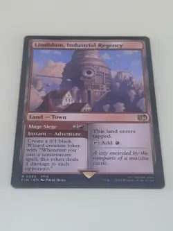 0285 Lindblum, Industrial Regency Final Fantasy MTG Card Rare FIN FFIX Land Town - Image 3
