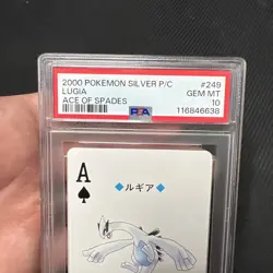 Lugia PSA 10 Pokemon Silver Version Playing Card Ace of Spades 249 LowPop Poker - Image 2