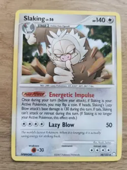 Pokemon TCG Slaking Mysterious Treasures Non Holo Card 34/123 NM Condition - Image 1