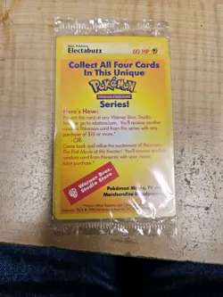 Pokemon First Movie Electabuzz Promo Card SEALED Mint #2 - Image 1