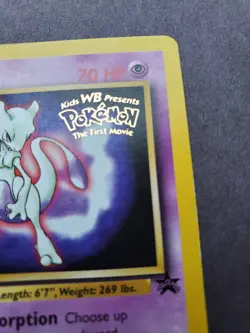 Excellent Condition Mewtwo Gold WB Stamp #3 Black Star Promo Pokemon Card - Image 2