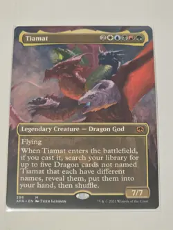 🔥 Tiamat (Borderless) - MTG - Adventures in the Forgotten Realms - NM/M!! WOW!! - Image 1