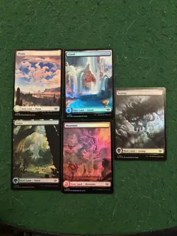 MTG - Outlaws of Thunder Junction - Full art FOIL land lot. 1 of each. - Image 1