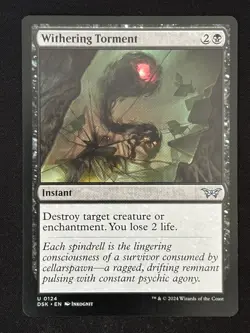 1x MTG Withering Torment - Duskmourn: House of Horror (DSK) #124 - Magic - Image 1
