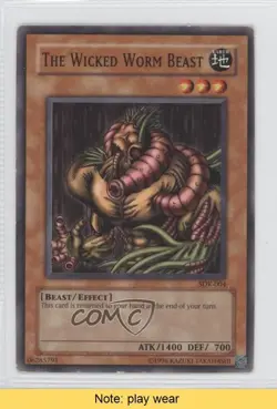 The Wicked Worm Beast Unlimited YuGiOh Starter Deck Kaiba #SDK-004 2002 READ 0c4 - Image 1