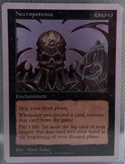5th EDITION Vintage MtG Necropotence Unplayed NM - Image 1