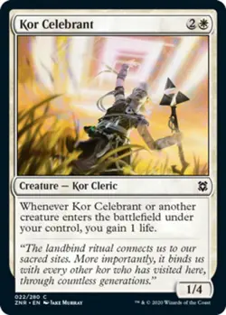 1x Kor Celebrant NM, English MTG Zendikar Rising - Image 1
