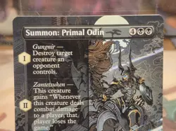 0365 Summon: Primal Odin Rare FFXIV Borderless Final Fantasy MTG NM Card FFV FIN - Image 3