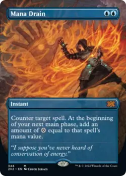 MTG English Mana Drain (Borderless) NM Foil Double Masters 2022 - Image 1