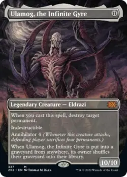 MTG English Ulamog, the Infinite Gyre (Borderless) NM Foil Double Masters 2022 - Image 1