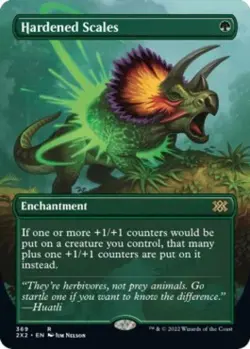 MTG English Hardened Scales (Borderless) NM Foil Double Masters 2022 - Image 1