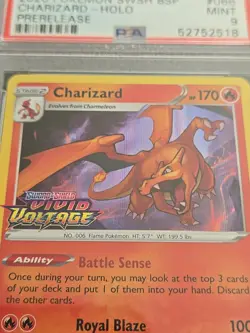 PSA 9 Mint Charizard Holo Prerelease Black Star Promo #066 Pokemon Vivid Voltage - Image 2