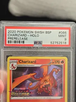PSA 9 Mint Charizard Holo Prerelease Black Star Promo #066 Pokemon Vivid Voltage - Image 3