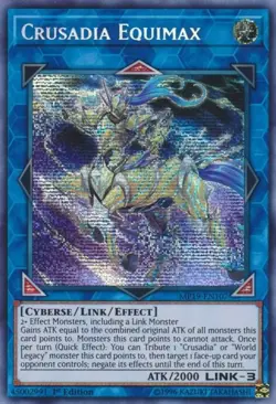 🔥YuGiOh TCG Crusadia Equimax - MP19-EN107 - Secret Rare - 1st Edition NM🔥 - Image 1