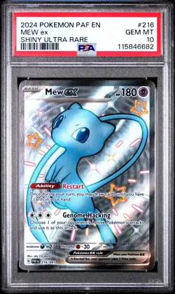 Pokemon TCG Mew ex 216/091 Sv: Paldean Fates PSA 10 - Image 1