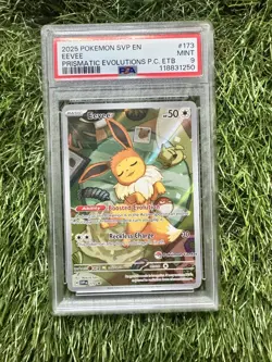 Eevee Prismatic Evolutions Pokemon Center ETB 173 PSA 9 Mint - Promo - Pokemon - Image 1