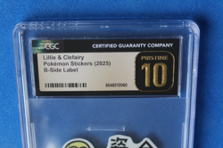 2025 POKEMON STICKERS LILLIE & CLEFAIRY B SIDE LABEL CGC PRISTINE 10 - Image 2