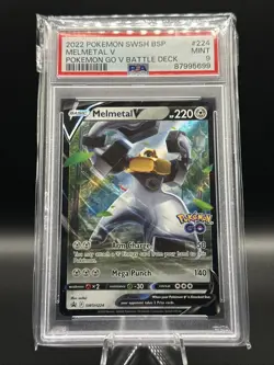 2022 Pokemon SWSH BSP Melmetal V Pokemon Go V Battle Deck #224 PSA 9 Mint - Image 1