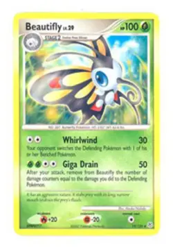 1x - Beautifly - 19/130 - Rare NM, English Pokemon Diamond and Pearl - Image 1