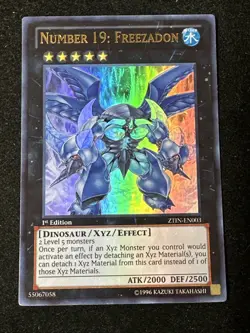 Number 19: Freezadon ZTIN-EN003 Ultra Rare 1st Edition YuGiOh LP - Image 1