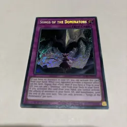Song of the Dominators ALIN-EN078 Secret Rare 1st Edition Yugioh Card Mint - Image 1