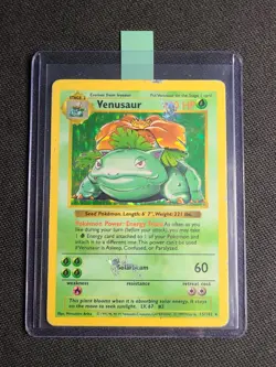 Venusaur 15/102 DMG Base Set Shadowless Holo Rare Vintage Pokemon Card 1999 - Image 1