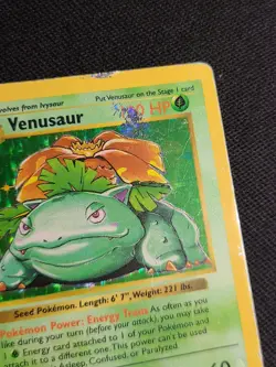 Venusaur 15/102 DMG Base Set Shadowless Holo Rare Vintage Pokemon Card 1999 - Image 3