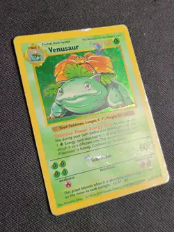 Venusaur 15/102 DMG Base Set Shadowless Holo Rare Vintage Pokemon Card 1999 - Image 5