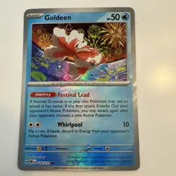 Pokemon TCG Goldeen Prismatic Evolutions Masterball Holo Card 020/131 S&V - Image 1