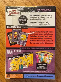 The Simpsons Trading Card Game Lisa Simpson 1 Player Theme Deck Factory New - Image 2