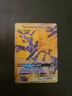 Pokemon Pikachu & Zekrom GX SM248 Holo Card Tag Team Promo NM - Image 1