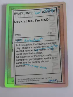 MTG - FOIL - Look at Me, I'm R&D - Unhinged - NM - Image 1