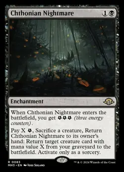 1x Chthonian Nightmare - Foil NM-Mint, English Modern Horizons 3 MTG Magic - Image 1