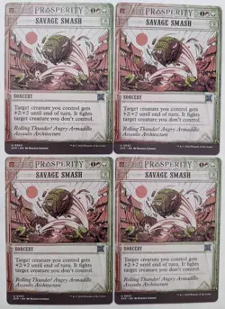 Savage Smash x 4 - Outlaws of Thunder Junction: Breaking News - #43 - MTG - NM - Image 1