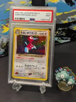 PSA 9 MT Rare Swirl 🍥 JPN Dark Porygon2 Neo Destiny Holo #233 Neo 4 Pokemon 💠 - Image 1