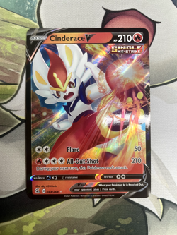 Pokemon TCG: Cinderace V 044/264 Swsh08: Fusion Strike Holo - Image 1
