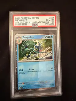 2024 Pokemon OBF Shrouded Fable Frogadier 057/197 Holo PSA 10 GEM MINT - Image 1
